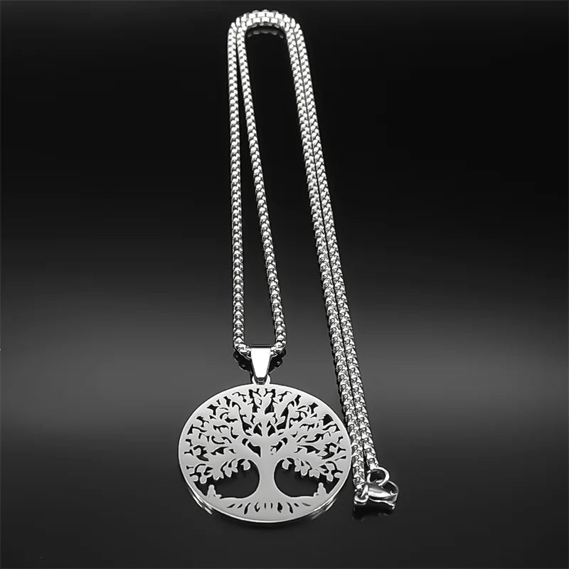 Tree of Life Pendant — Stainless Steel