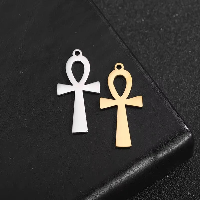Ankh Cross Stainless Steel Pendant Necklace