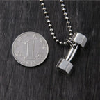 Glossy Dumbbell Pendant — 925 Silver
