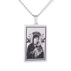 Stainless Steel Christian Virgin Mary Pendant Our Lady of Guadalupe Necklace Women's Religious Lucky Amulet Jewelry Gift