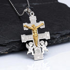 Orthodox Cross Pendant Necklace — Stainless Steel