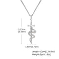 Cross Snake Cuban Chain Pendant Necklace
