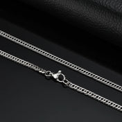 Braided Link Chain Choker Necklace — Stainless Steel