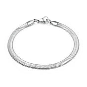 Classic 5mm Stainless Steel Snake Chain Bracelet