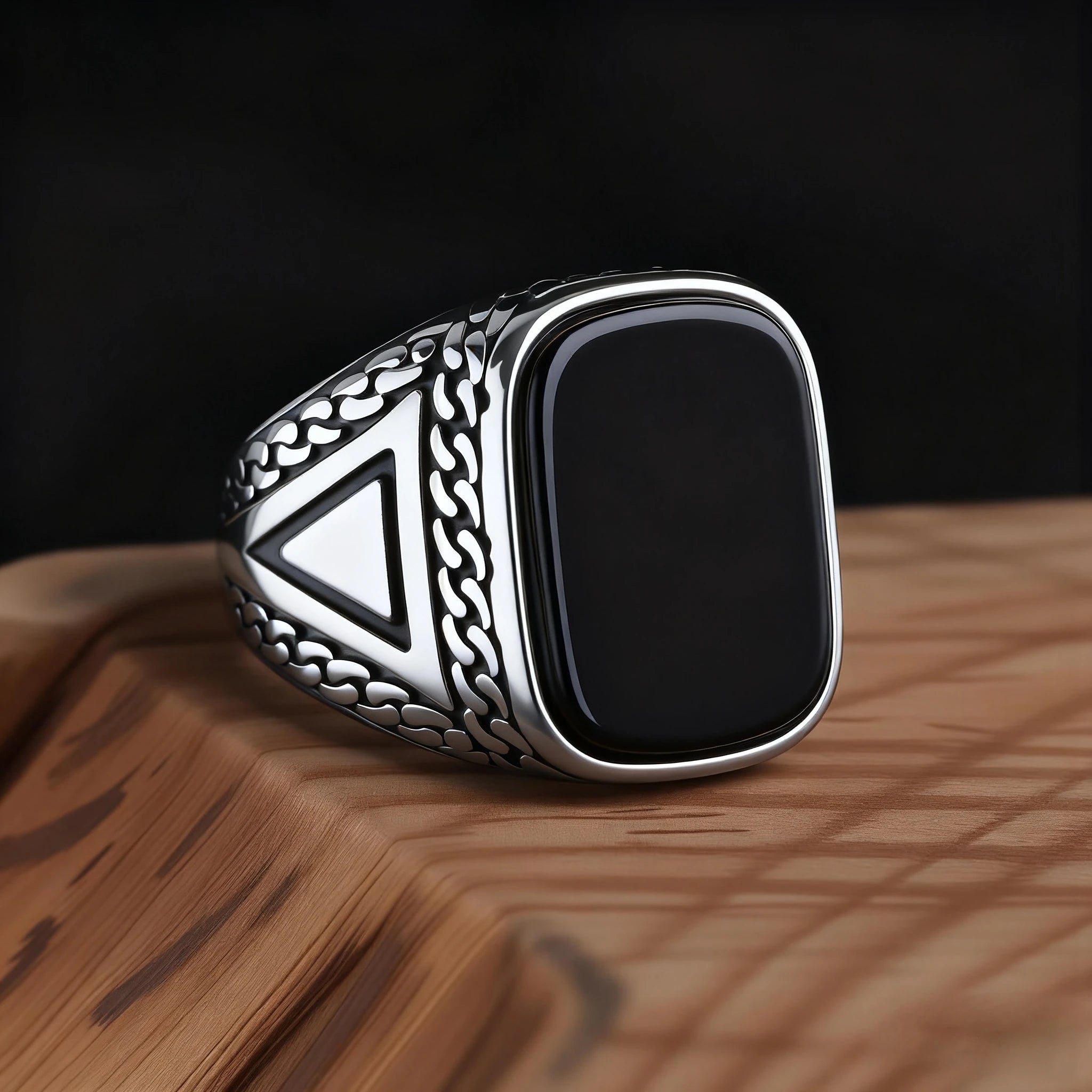 Onyx Variety Ring — Stainless Steel