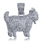 Goat Head Pendant Necklace with 30in Chain Length