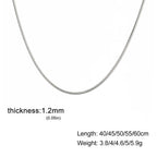 Skyrim Round Snake Chains Stainless Steel Necklace Men Women 40/45/50/55/60cm Length Unisex Hip Hop Punk Jewelry Gifts