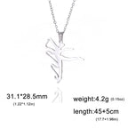 Unift Stainless Steel Sport Women Necklace Runner Rhythmic Gymnastics  Silhouette Pendant Fashion Birthday Jewelry Wholesale