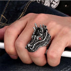 Dragon Steel Ring Korean Version Students'