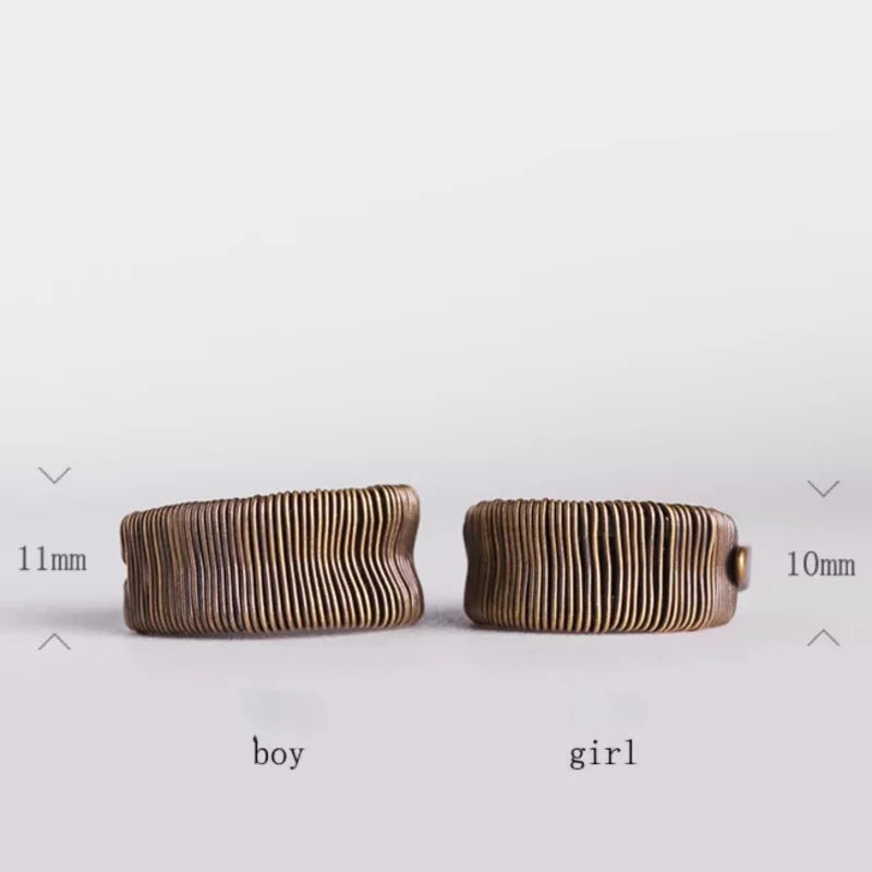 Brass Copper Wire Winding Process Retro Vintage Ring for Men's&Women's Punk Trend fashion Exquisite Non Fading