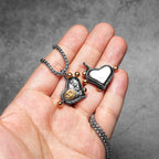 Heart Pendant Necklace Stainless Steel Gothic