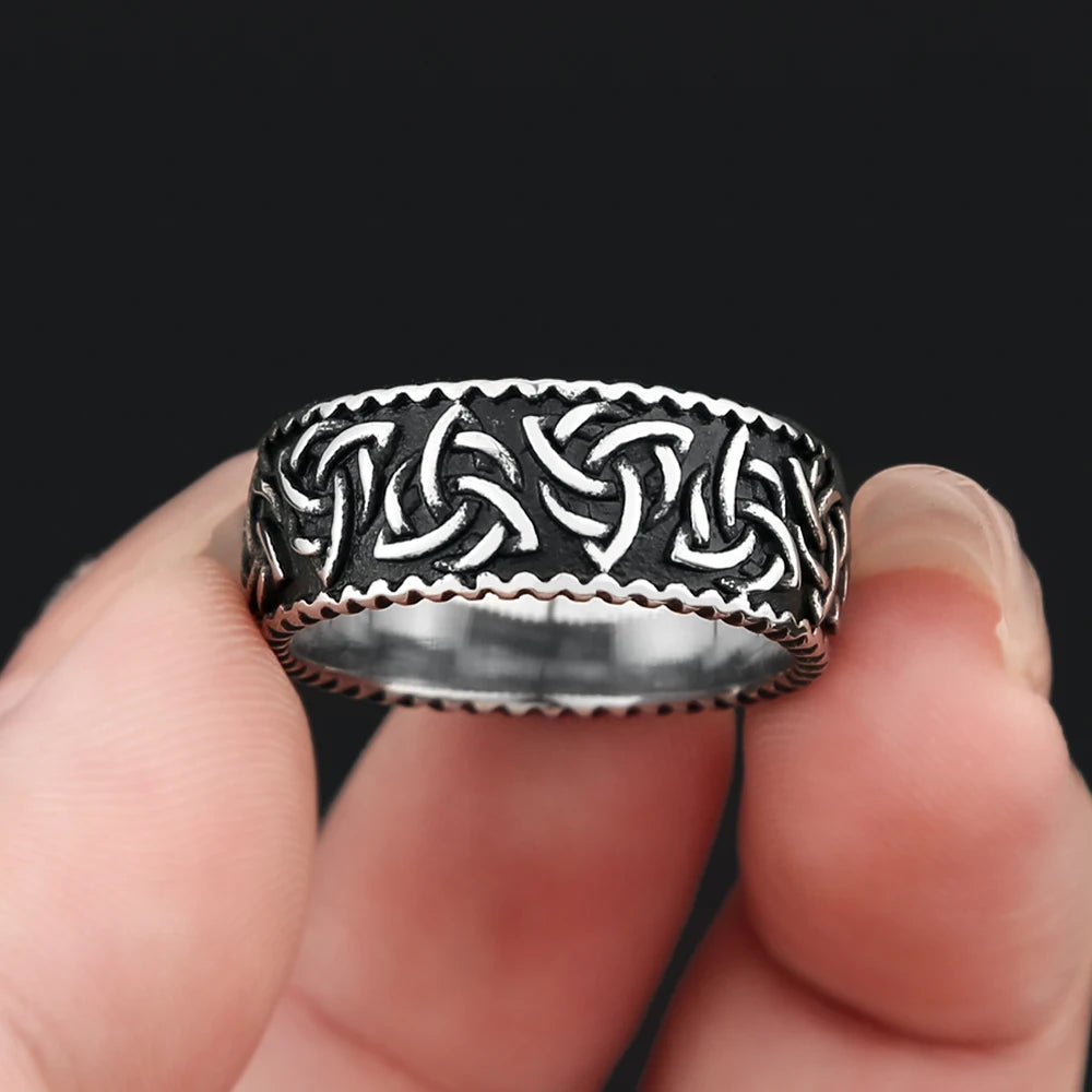 Odin Steel Ring Vintage Nordic Viking Celtics