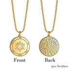 EUEAVAN Key of Solomon Necklace Double Side Third Pentacle of the Venus Protection Love Stainless Steel Necklaces Amulet Jewelry