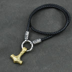 Viking amulet Jewelry Nordic viking rune with thor hammer pendant necklace with stainless steel -king chain