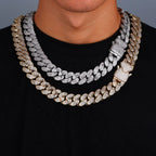 Iced Out Cuban Chain Necklace Stainless Steel 18MM