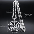 Silver Sigil Pendant Necklace — Stainless Steel