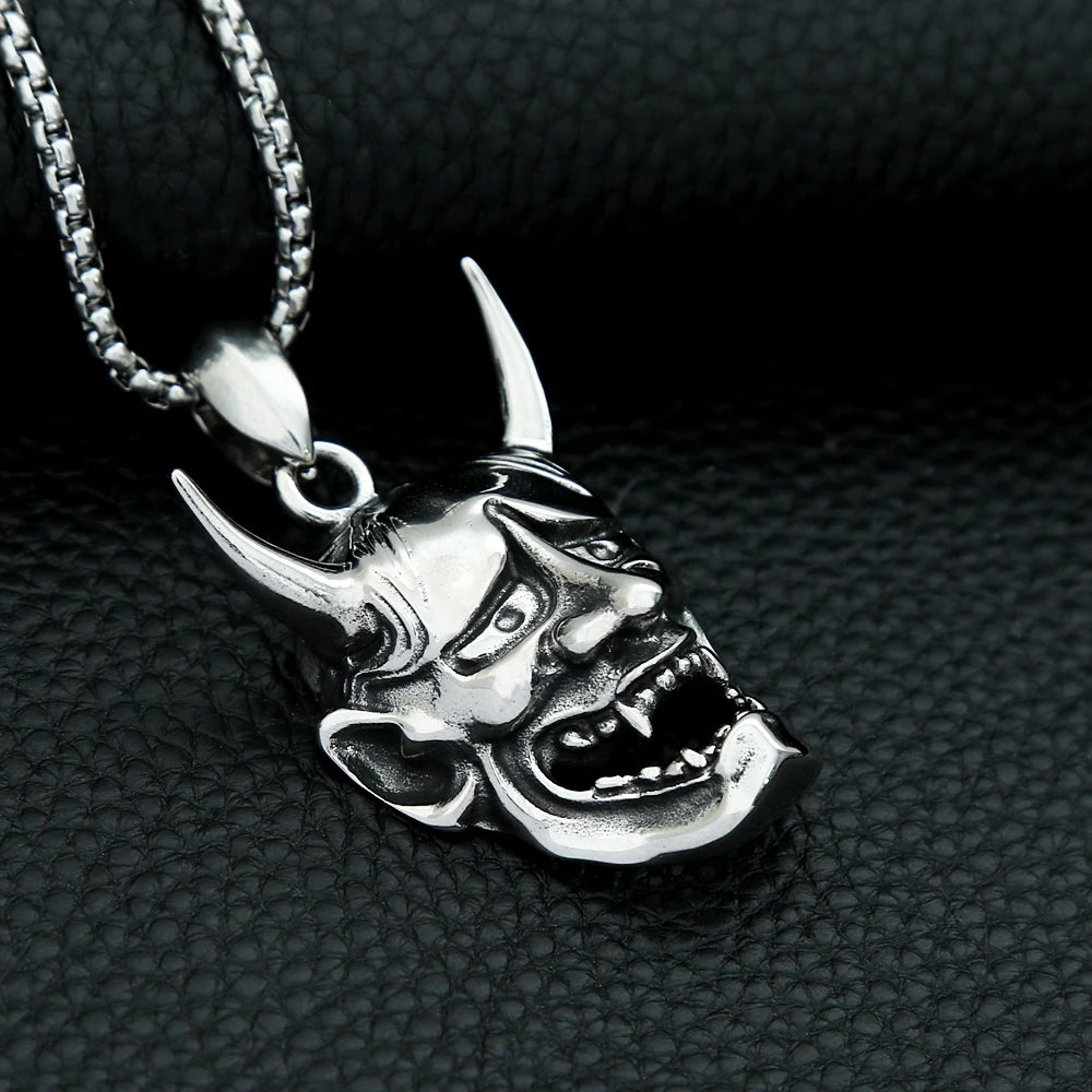 Prajna Demon Skull Pendant — Stainless