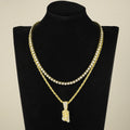 Iced Out Jesus Pendant Rope Tennis Set