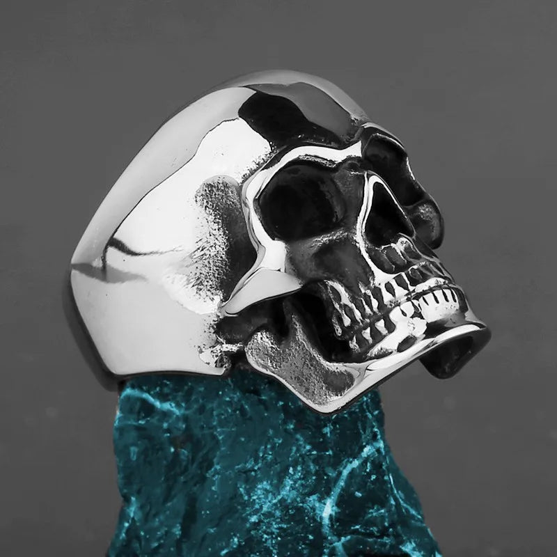Gothic Skull Steel Ring 316L Finger Punk