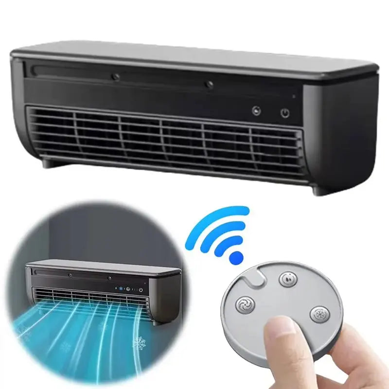 【KITCHEN GADGET】Wall-Mounted Mini Air Cooler Leafless Quick Cooling Fan Conditioner Wireless Quiet Electric With Remote