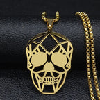 Goth Cool Skull Neck Pendant Stainless Steel Chain Necklace Hip Hop Rock Necklaces Jewelry acero inoxidable joyeria