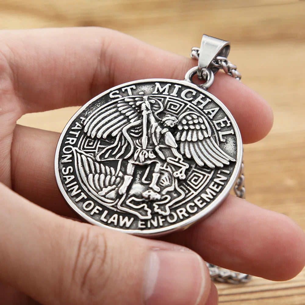 St. Michael Archangel Pendant — Stainless