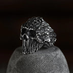 Hip-Hop Men's Biker Rings Head Evil Skull Ring Gothic Punk Rock Biker Jewelry Accessories Wholesale
