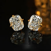Fashion Classic Sparkling Synthetic Zirconia Stud Earrings for Unisex Luxury Minimalist Design Party Banquet Jewelry