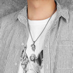 Tribal Dragon Pendant Necklace — Stainless Steel