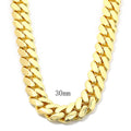 Gold Cuban Chain Necklace 30/40MM Smooth Statement