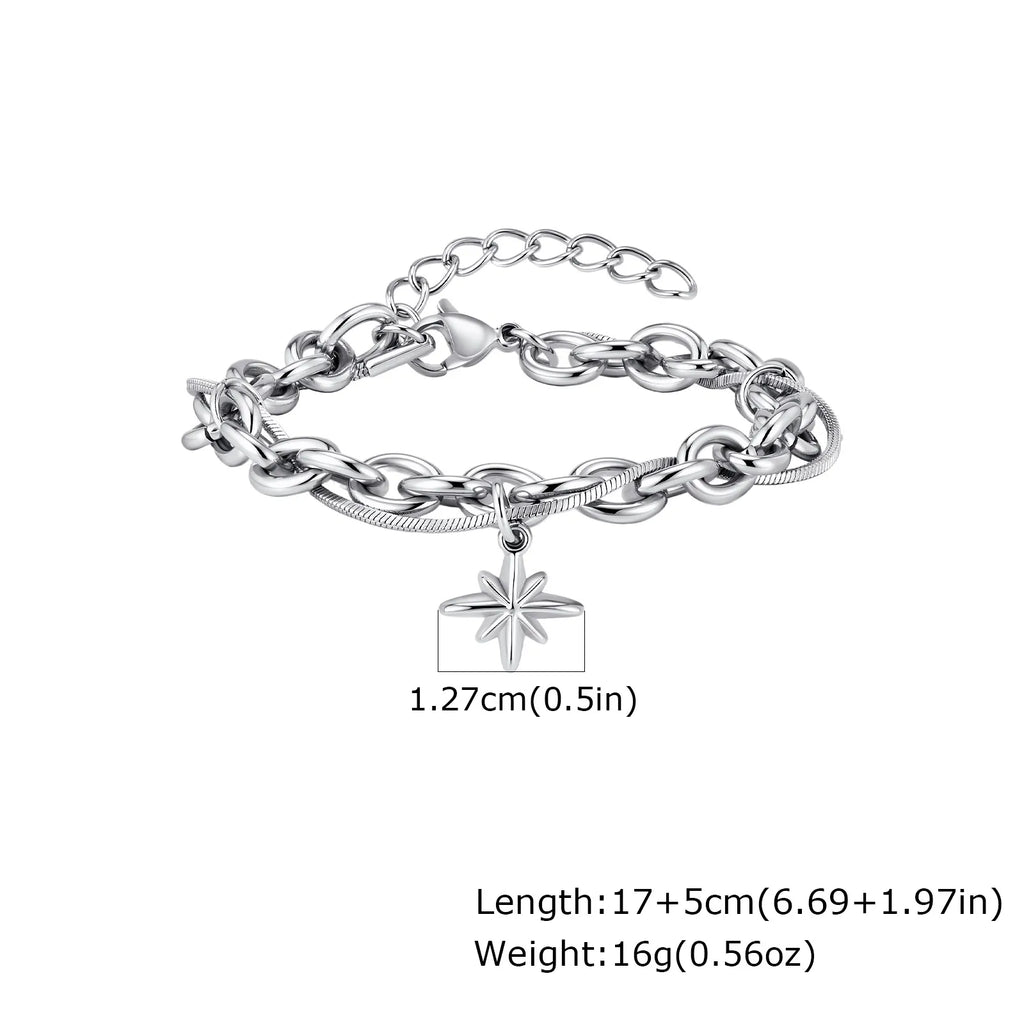 Star Chain Bracelet — Stainless Steel
