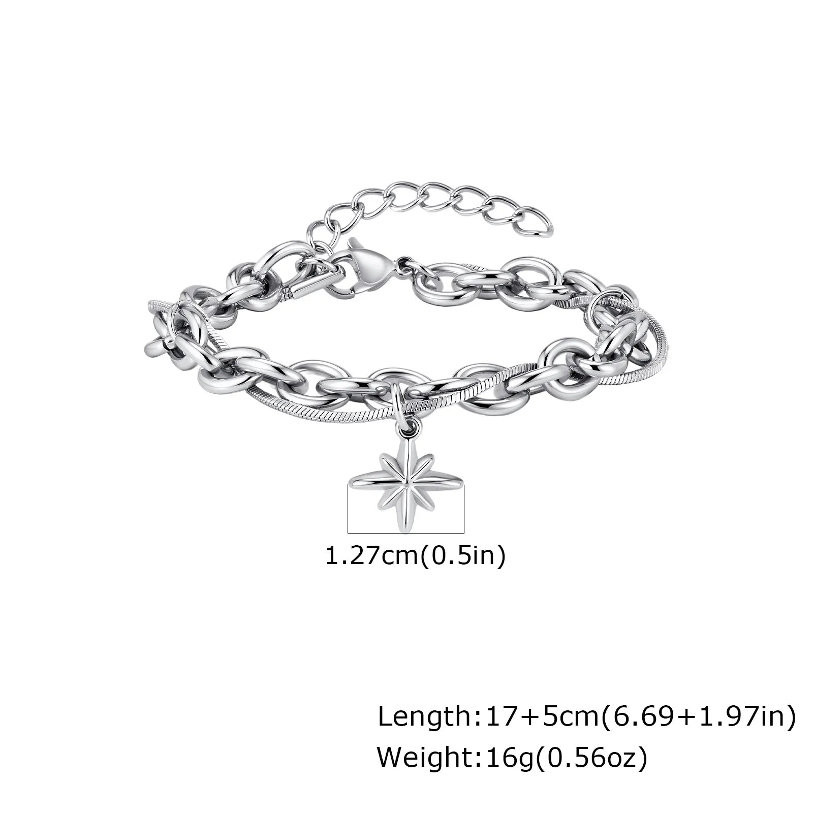 Star Chain Bracelet — Stainless Steel