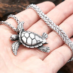 Turtle Pendant — Stainless Steel