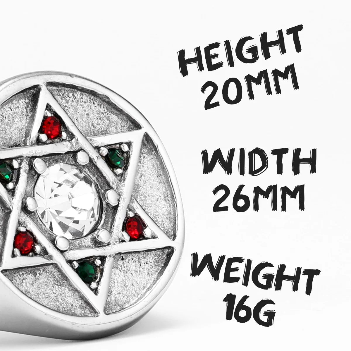 Star of David Ring — Stainless Steel