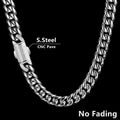 Stainless Steel Cuban Chain Necklace Miami 12MM
