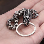 Dragon Head Keychain Pendant — Stainless