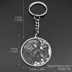 Dragon Tiger Silver Pendant Round Yin Yang Tai