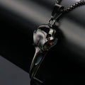 Retro Viking Raven Skull Pendant Necklace for Men Women 316L Stainless Steel Crow Skull Necklaces Fashion Jewelry Gift Wholesale