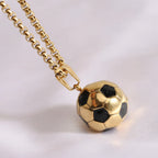 Football Soccer Steel Pendant 316L Necklace
