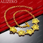 Plum Blossom Gold Pendant Necklace