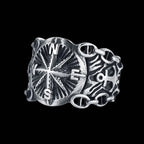 Dropshipping Compass Gold Viking Ring Luxury Personality Fashion Lucky Anel for Men Gift Jewelry