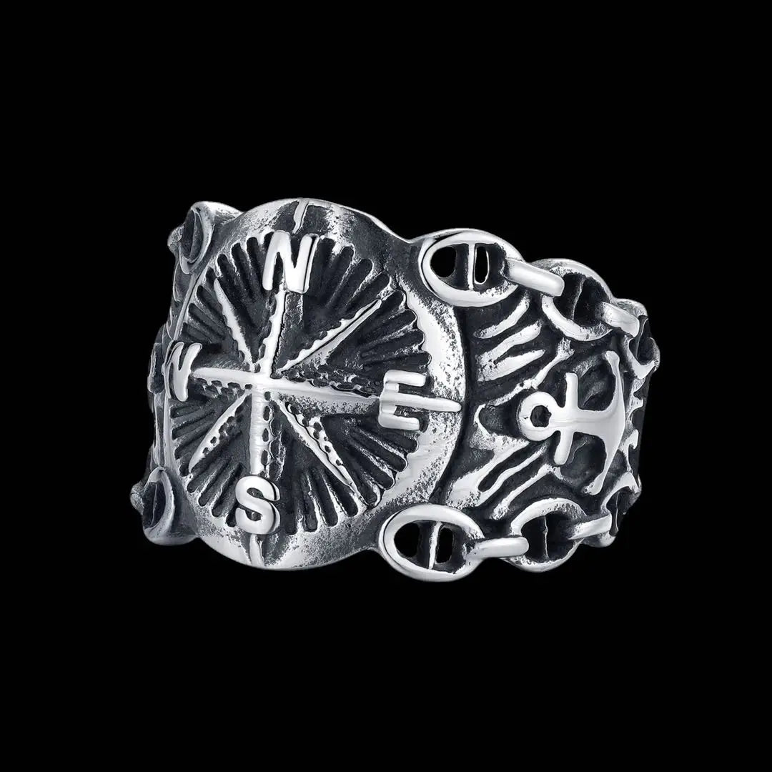 Dropshipping Compass Gold Viking Ring Luxury Personality Fashion Lucky Anel for Men Gift Jewelry
