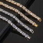 Tennis Bracelet Stainless Steel 6.5MM Mixed Cut