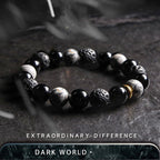 Block Volcanic Lava Stone Bracelet Men Black Classic Matte Obisidian Labradorite Bead Jewelry Women Birthday Gift for