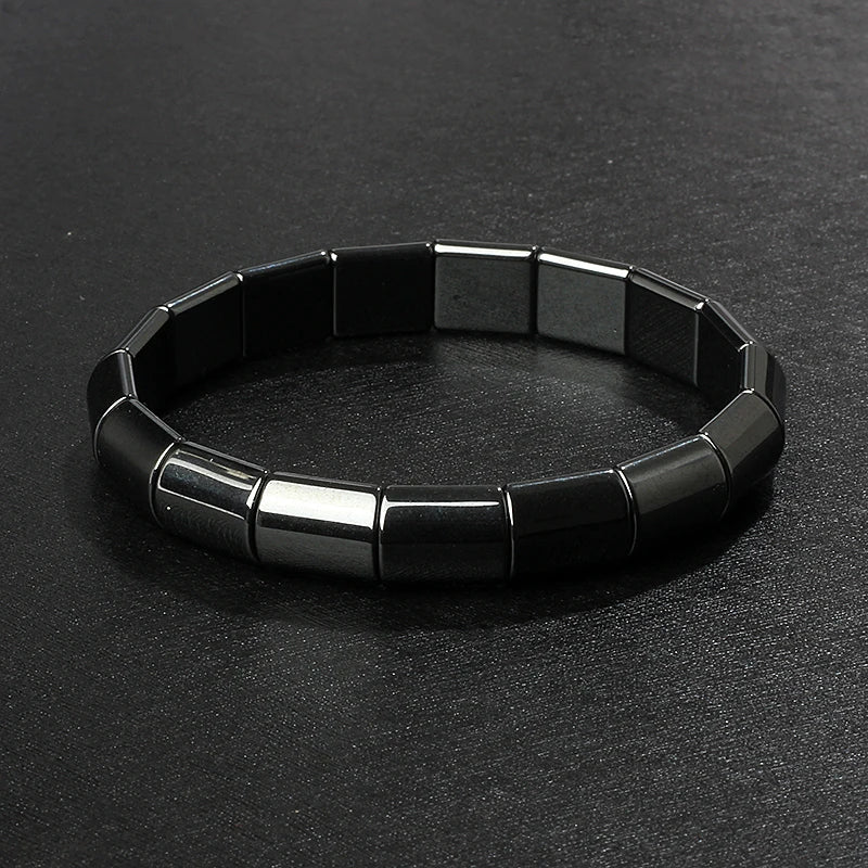 Fashion Wave Hematite Magnetic Bracelet Men Original Beaded Hematite Energy Bracelets for Women Positive Energy Jewelry