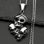 Skull Two-Tone Pendant Punk Party