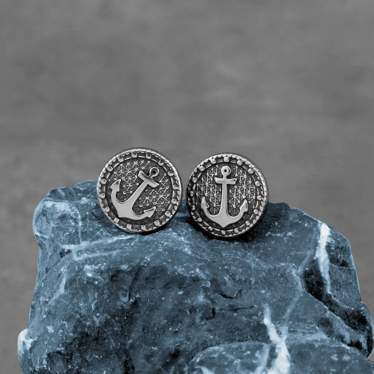 Nordic Anchor Stud Earrings for Men and Women — Stainless Steel