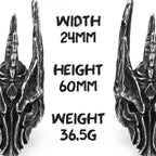 Lich King Skull Ring Black — Stainless Steel