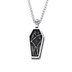 Skull Coffin Pendant Necklace — Stainless Steel