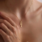 Stainless Steel Fashion Anka Cross Egyptian Ankh Life Symbol Tibetan Pendant Necklace Choker Charm Gift 2025